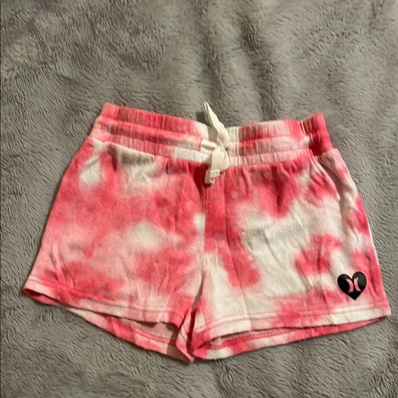 Hurley Kids Tie-Dye Shorts - Pink and White - Picture 1 of 6